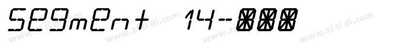 segment 14字体转换